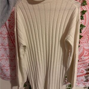 Elegant Cream Women's sweater dress